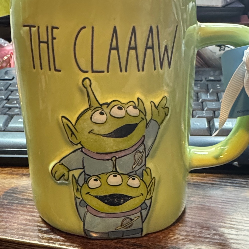 Rae Dunn/Pixar Green Alien Graphic Ceramic Mug - Toy Story Inspired - Picture 2 of 5